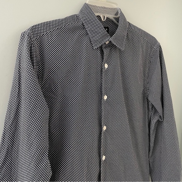 Mens Tiger of Sweden blue & white polka dot shirt - Picture 3 of 10